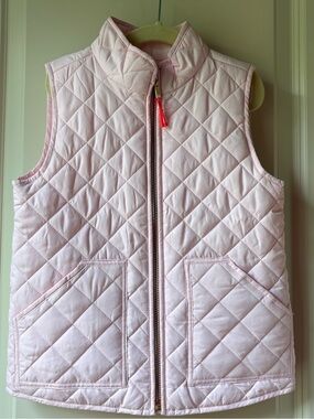 Crewcuts Quilted Pale Pink Girls' Vest with Front Zip / SZ 4-5 (EUC)